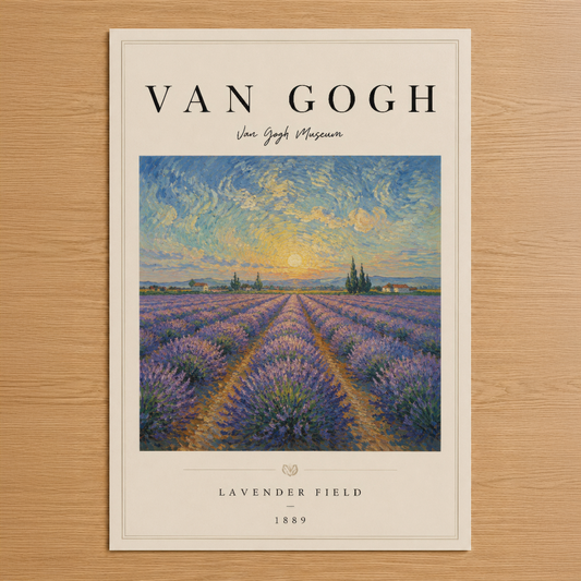 Van Gogh'un 1889 tarihli Lavanta Tarlası tablosu, geniş perspektifle çiçek tarlasını gösteriyor.