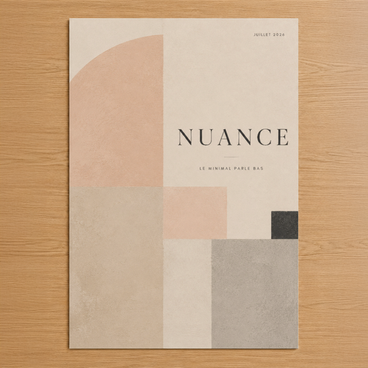 Nuance adlı minimal tablo, geometrik şekilleri pastel tonlarında harmoniyle sunarak modern mekanları sakinleştiren sanat
