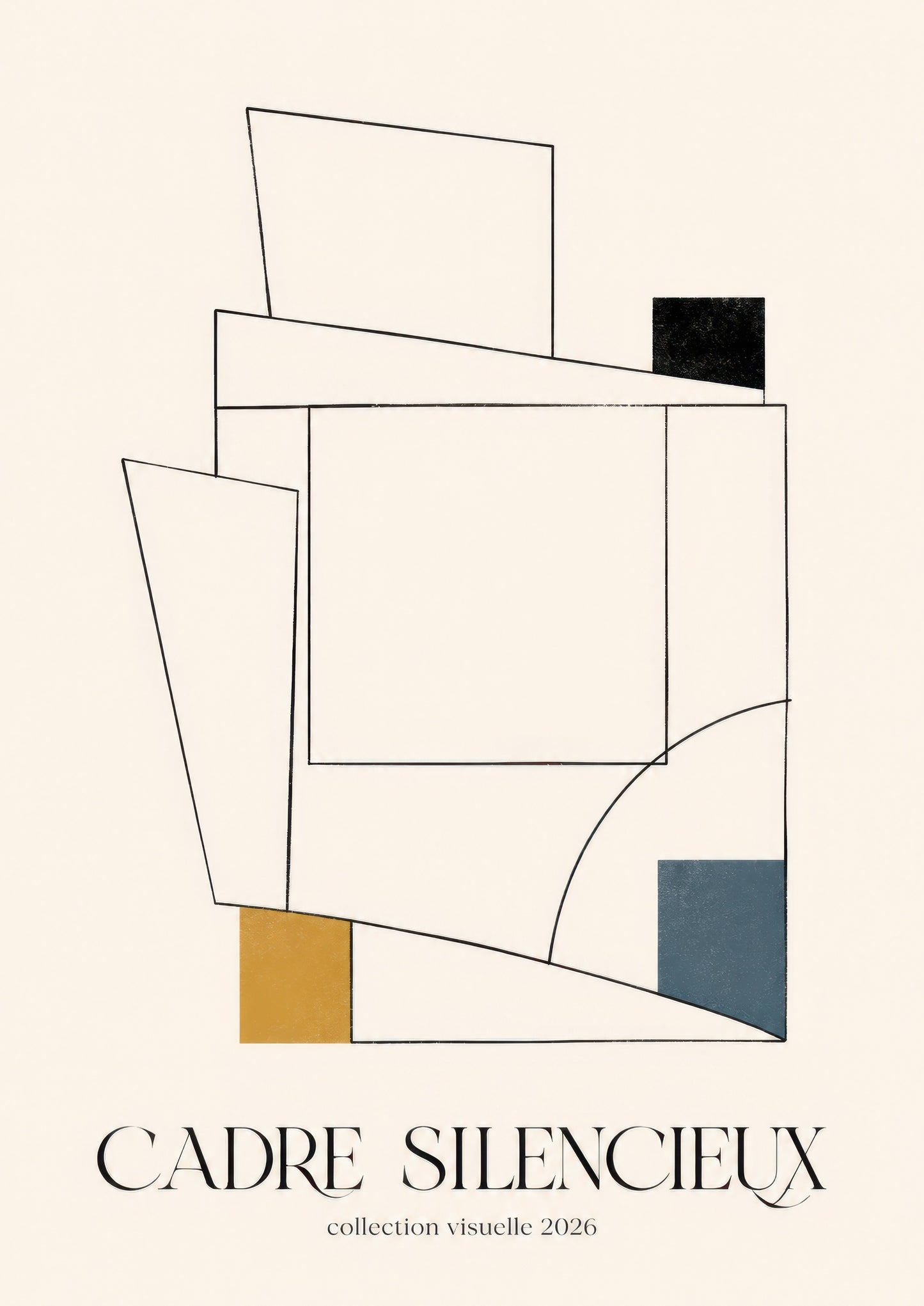 Bej Gri Soyut Geometrik Sanat Duvar Tablosu