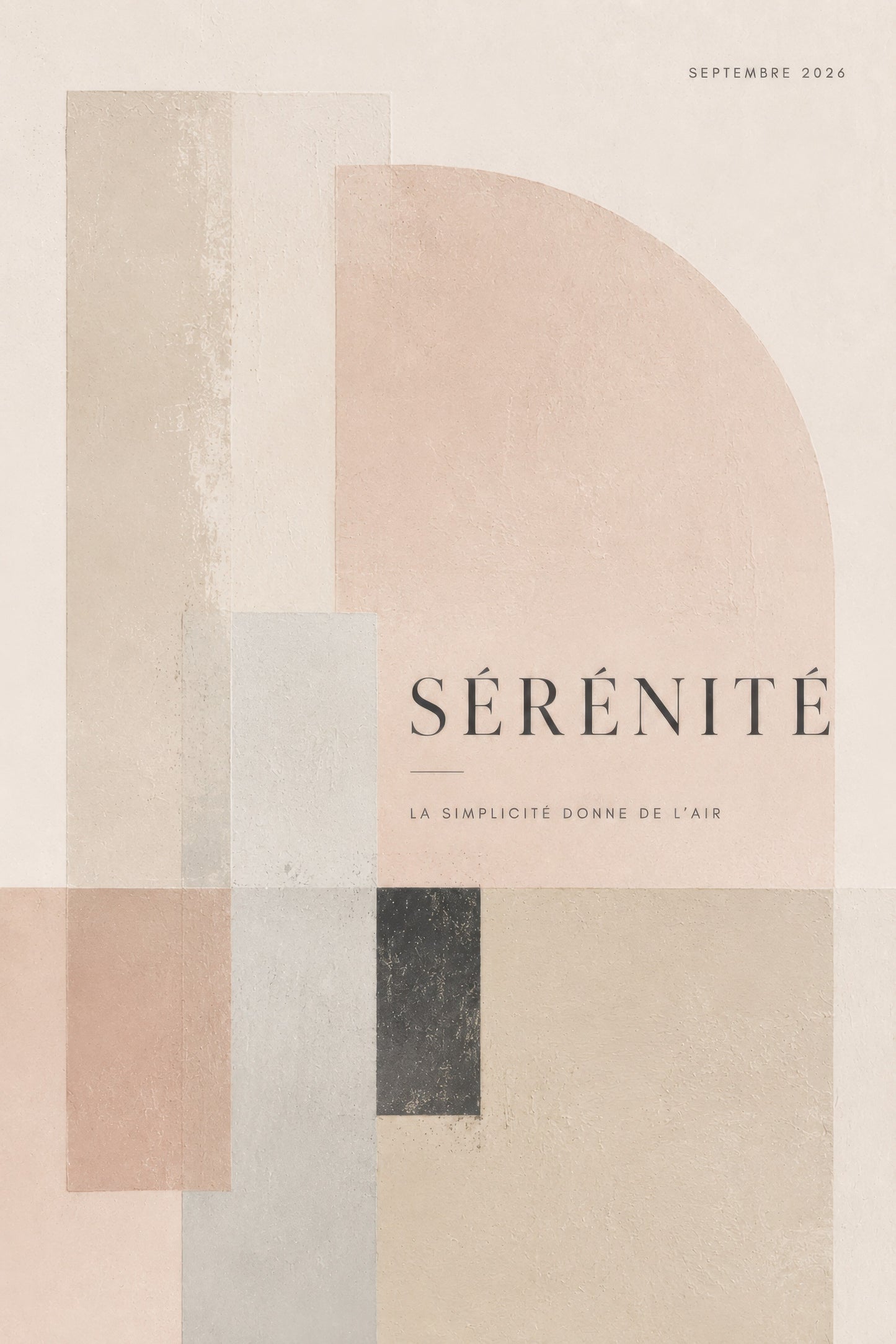 Bej Gri Geometrik Soyut Minimal Duvar Tablosu
