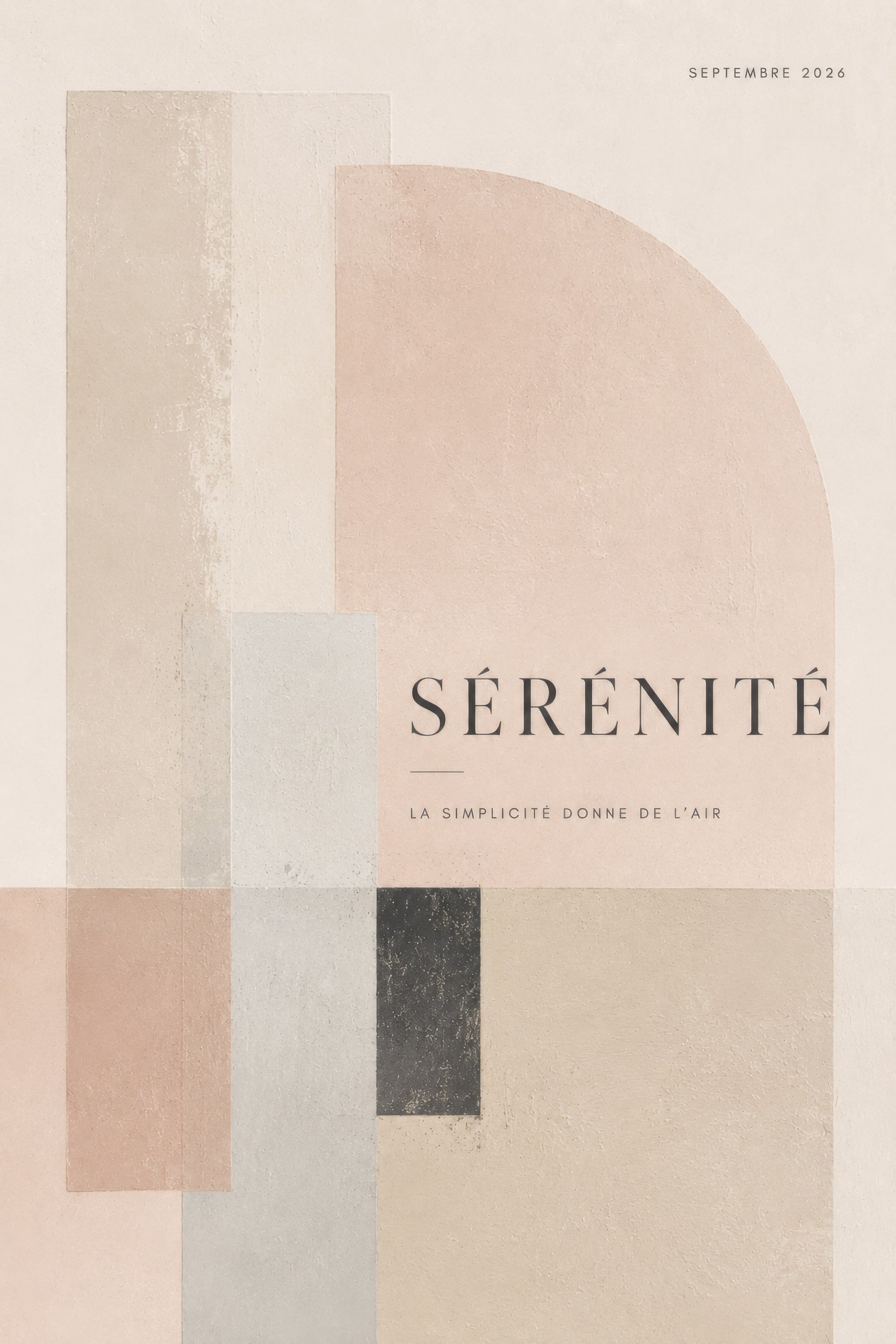 Bej Gri Geometrik Soyut Minimal Duvar Tablosu