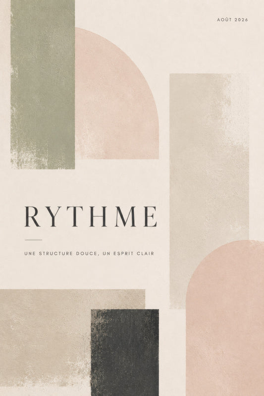 Bej Pembe Gri Geometrik Soyut Duvar Tablosu