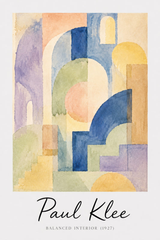 Mavi Sarı Geometrik Soyut Sanat Duvar Tablosu