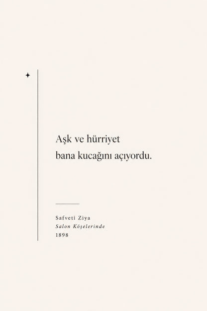 Bej Siyah Safveti Ziya Alıntı Tipografik Duvar Tablosu