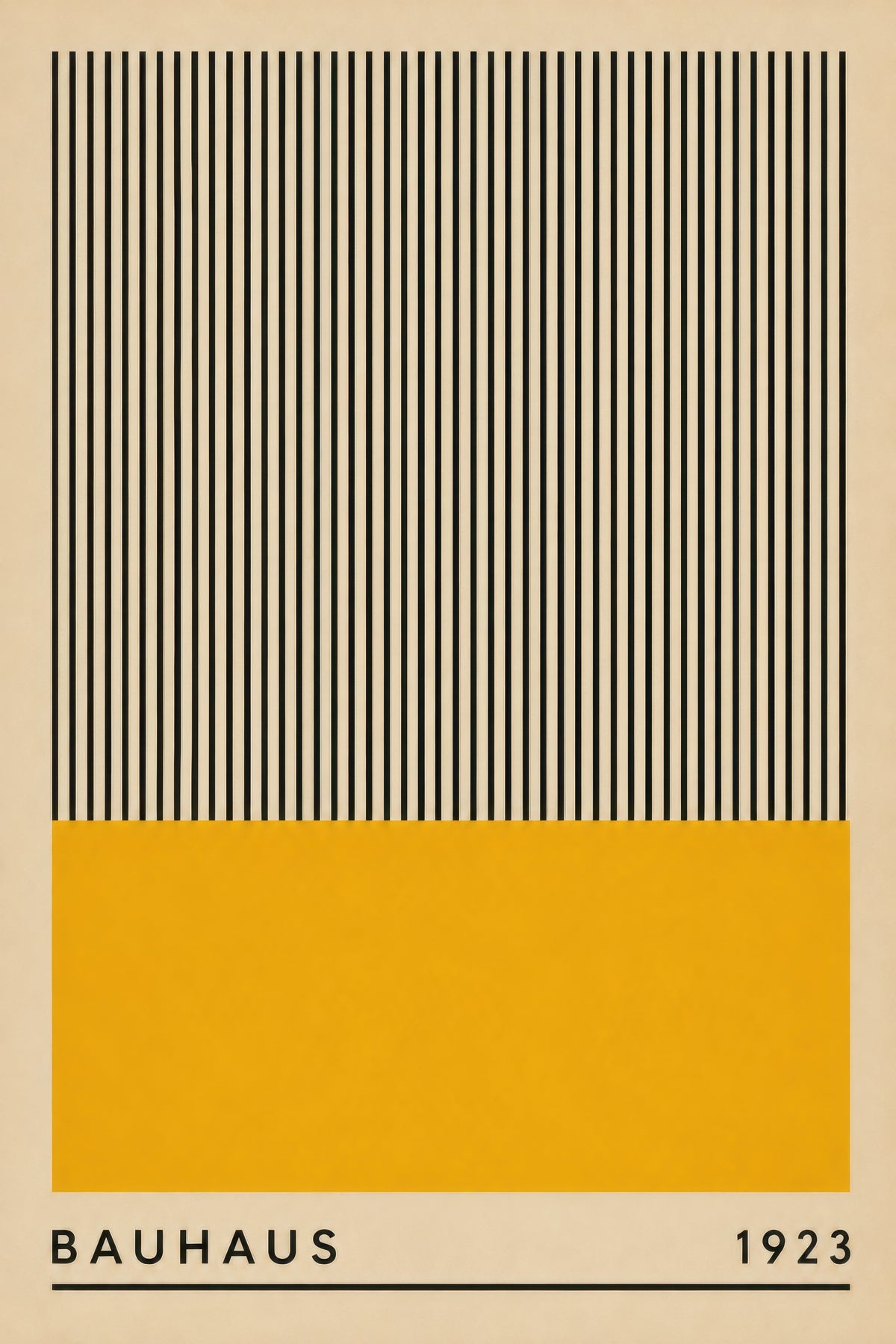 Sarı Siyah Bauhaus Geometrik Minimalist Duvar Tablosu