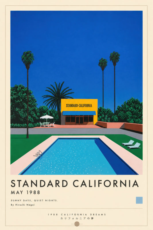 Mavi Yeşil Turkuaz California Havuz Minimalist Duvar Tablosu