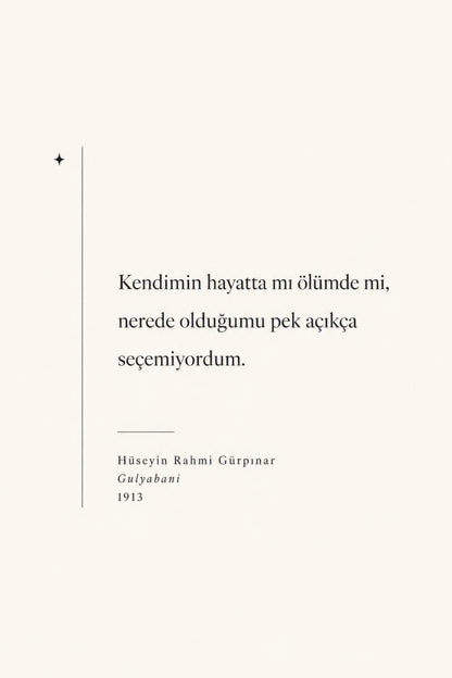 Krem Bej Hüseyin Rahmi Gürpınar Edebiyat Alıntısı Duvar Tablosu