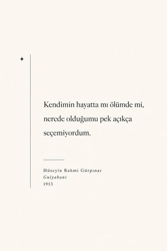 Krem Bej Hüseyin Rahmi Gürpınar Edebiyat Alıntısı Duvar Tablosu