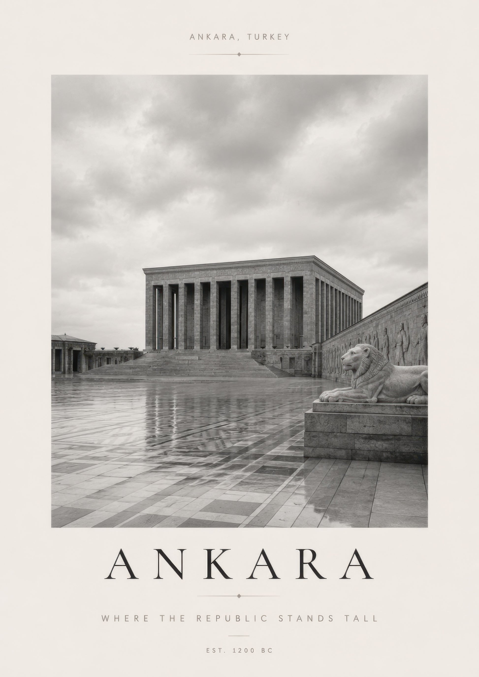 Gri Bej Ankara Anıtkabir Mimari Duvar Tablosu
