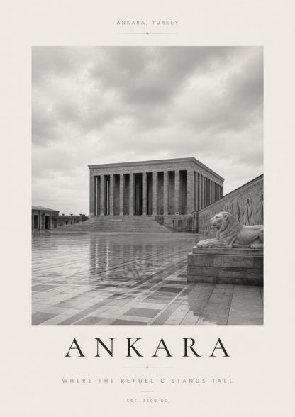 Gri Bej Ankara Anıtkabir Mimari Duvar Tablosu