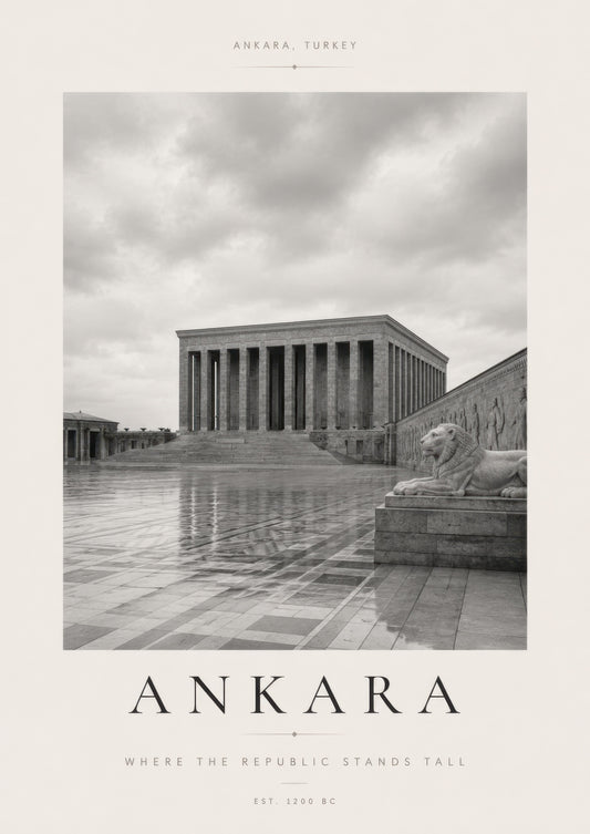 Gri Bej Ankara Anıtkabir Mimari Duvar Tablosu