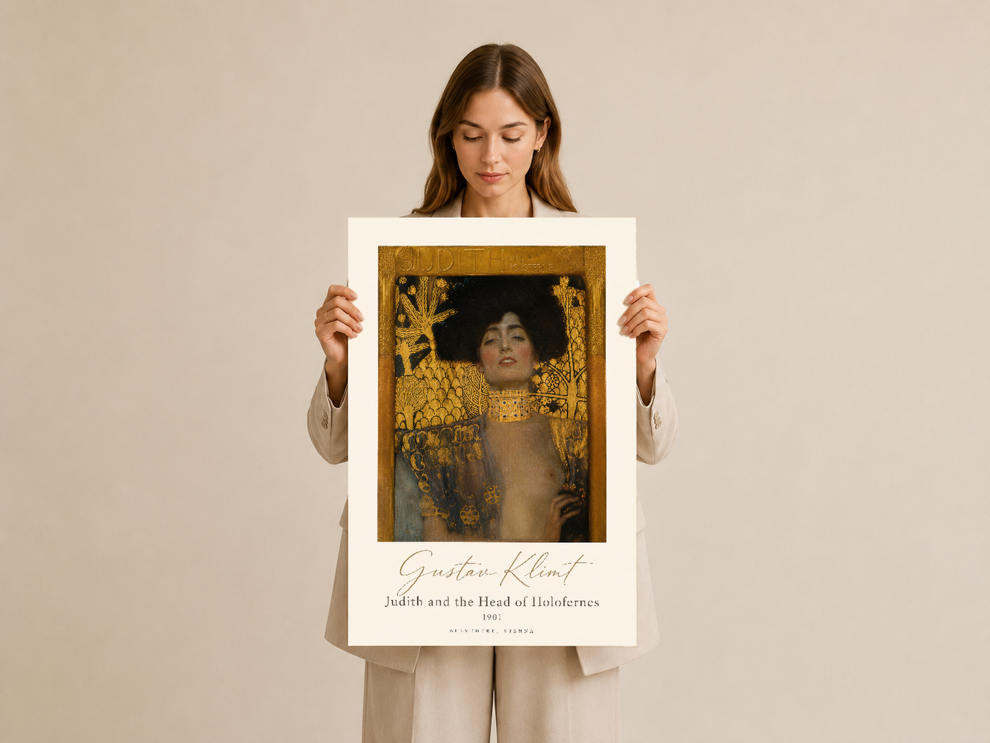Judith and the Head of Holofernes tablonun zarif posteri, sanat tutkunları tarafından sunuluyor.