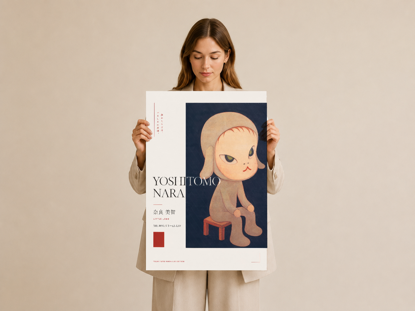 Yoshitomo Nara poster baskısı, sanat severler için etkili görsel ifade taşıyan tablO.