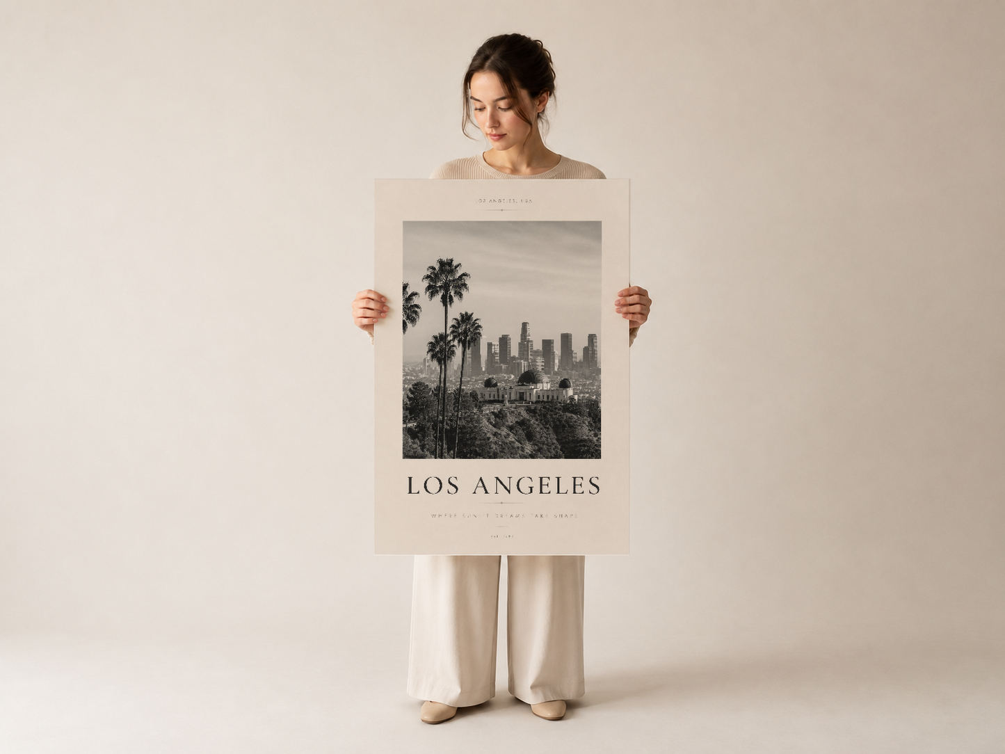 Modern Los Angeles poster baskısı, contemporary tasarım ile sunulan duvar sanatı eseri.