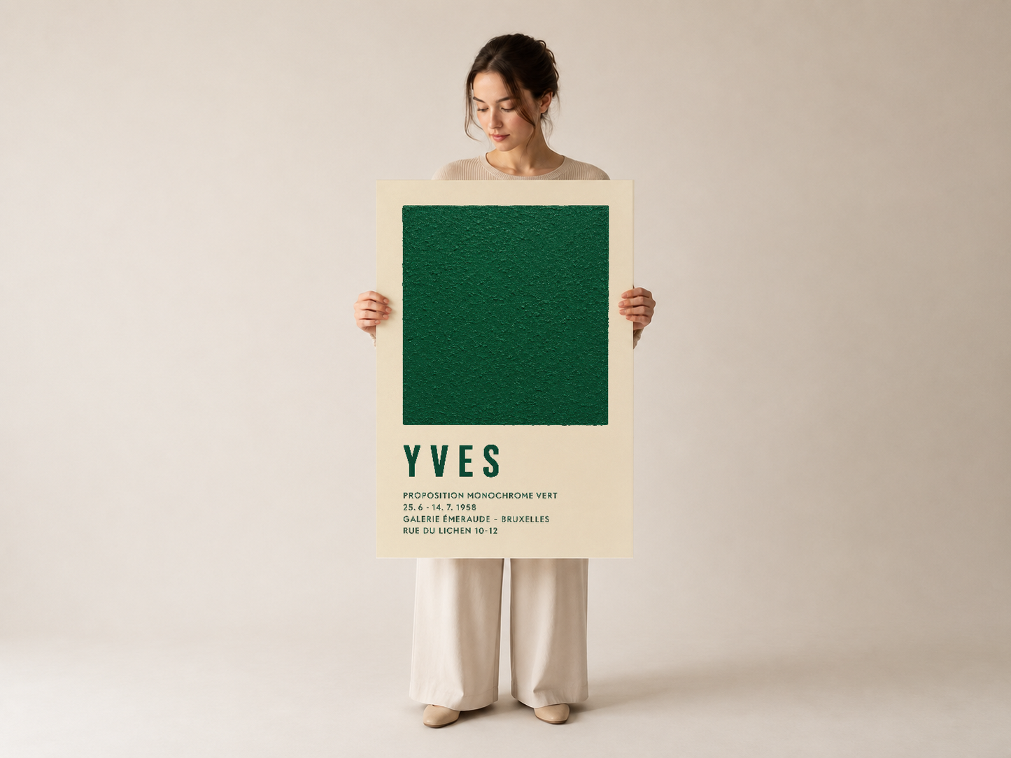 Sanatsal görünüm kazandıran YVES tasarım posteri, evinizdeki boş duvarları orijinal sanat yapıtına dönüştürüyor.