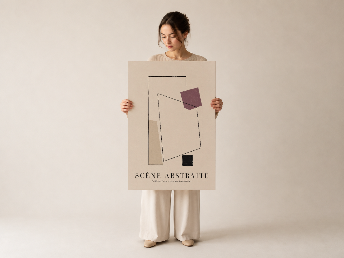 Scène Abstraite sanat tablosu, taşınan poster, soyut geometrik baskı