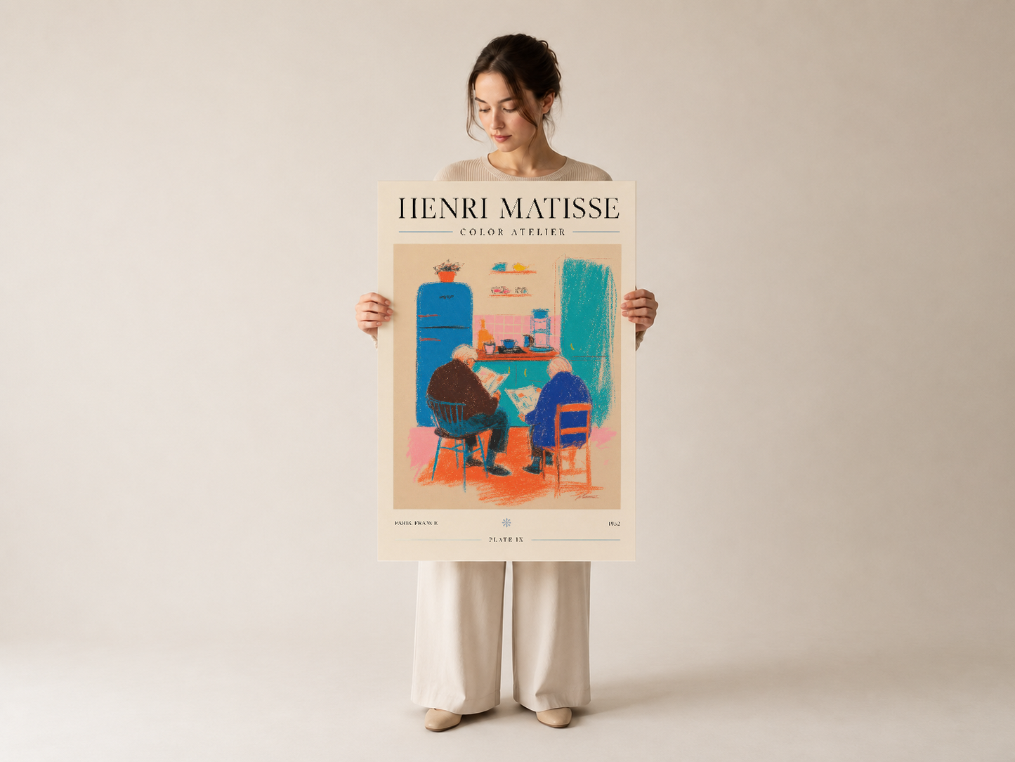 Matisse Color Atelier eseri, renkli figüratif tasarım, modern sanat meraklılarının tercih ettiği poster.