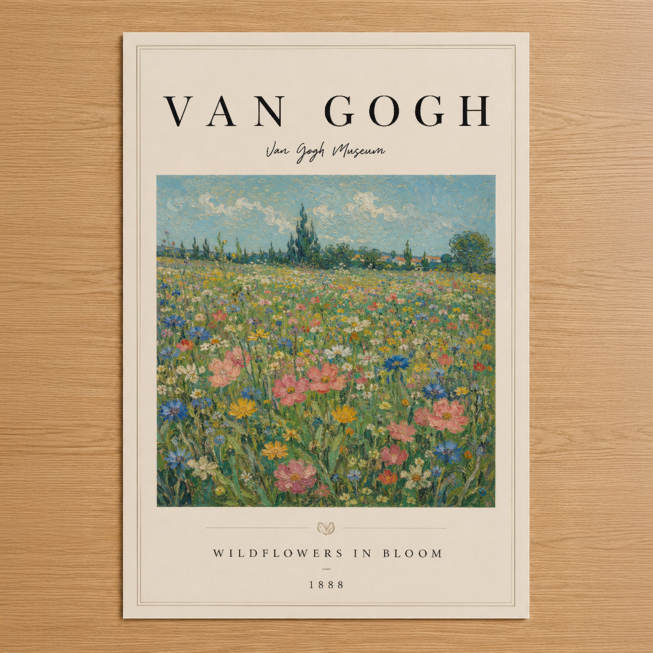 Van Gogh'un 1888'de resimlediği Yaban Çiçekleri, canlı renk ve doğal güzelliği bir arada sunan klasik sanat eseri.