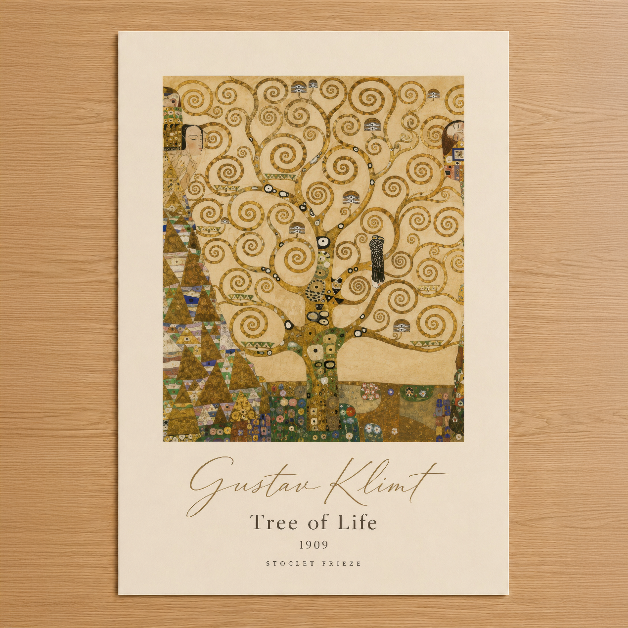 Gustav Klimt'in Yaşam Ağacı tablosu, altın spiraller ve doğa motiflerinden oluşan sembolist sanat eseri.